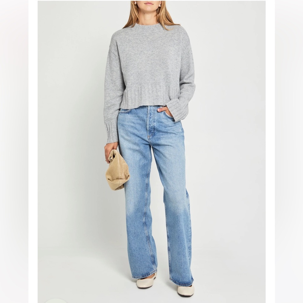 C7 NWT CAARA Perla Merino Wool Ribbed Hem Relaxed Fit Crewneck‎ Neckline Sweater - Picture 7 of 12